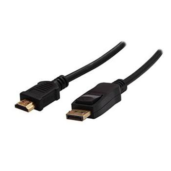 Video kábel DisplayPort samec - HDMI samec, 5m, čierna, Logo blister, DOPRODEJ