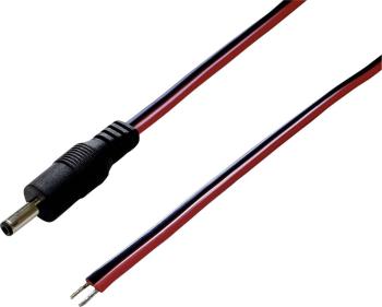 BKL Electronic 072083 nízkonapäťový pripojovací kábel nízkonapäťová zástrčka - kábel, otvorený koniec 3.5 mm 1.1 mm 1.1