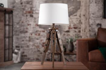 LuxD 21395 Dizajnová stolová lampa Dawson, 60 cm, biela