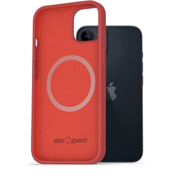 AlzaGuard Magnetic Silicone Case na iPhone 14 červený (AGD-PCMS0008R)