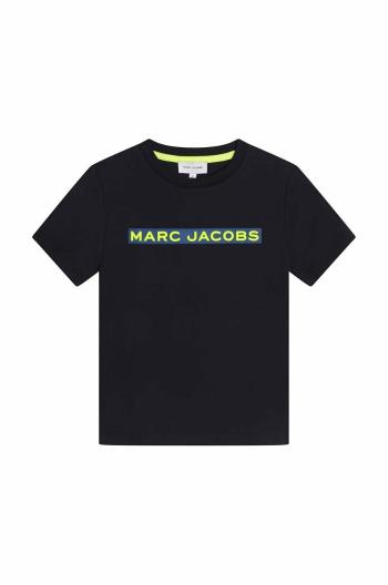 Detské bavlnené tričko Marc Jacobs tmavomodrá farba, s potlačou