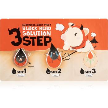 Elizavecca Milky Piggy 3 Step Black Head Solution trojfázová starostlivosť na čierne bodky