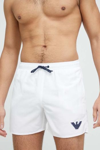 Plavkové šortky Emporio Armani Underwear biela farba