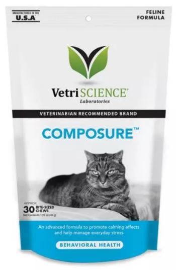 Vetri Science Composure for Cats žuvacie tablety proti stresu pre mačky 30tbl