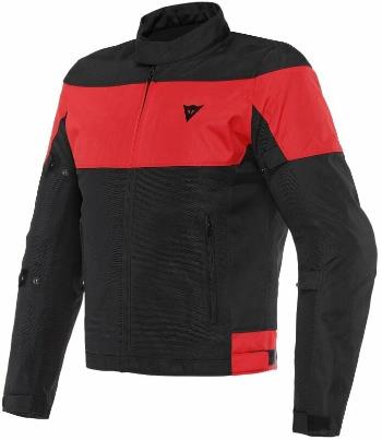 Dainese Elettrica Air Black/Black/Lava Red 54 Textilná bunda
