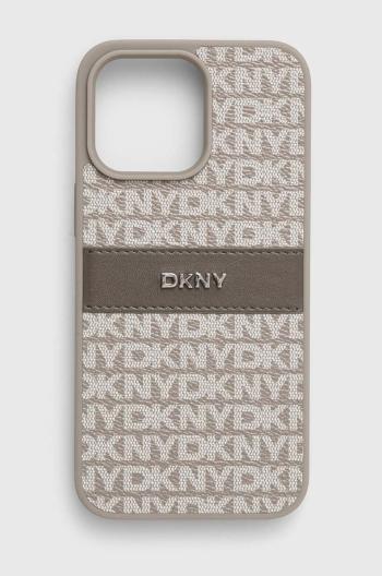 Puzdro na mobil Dkny iPhone 15 Pro Max 6.7 šedá farba, DKHCP15XPRTHSLE