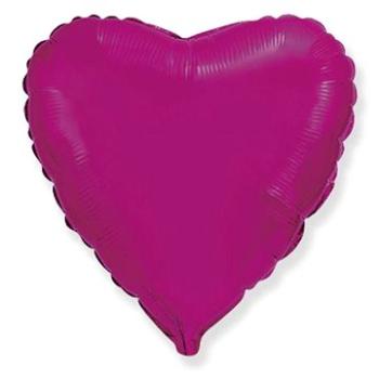 Balón fóliový 45 cm srdce tmavo ružové fuksia – Valentín/svadba (8435102306613)