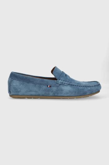 Kožené mokasíny Tommy Hilfiger CASUAL HILFIGER SUEDE DRIVER pánske, FM0FM04271