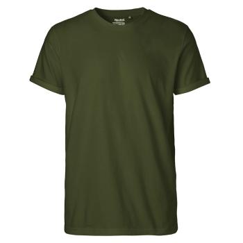 Neutral Pánske tričko s ohrnutými rukávmi z organickej Fairtrade bavlny - Military | L