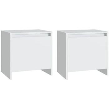 SHUMEE Nočné stolíky 2 ks biele 40 × 34 × 44,5 cm drevotrieska, 809864