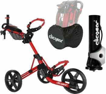 Clicgear Model 4.0 Deluxe SET Matt Red Manuálny golfový vozík