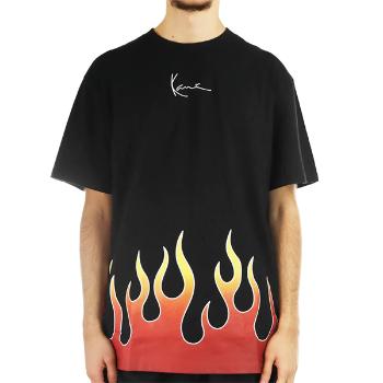 Tričko Karl Kani Small Signature Flame Tee Black - M