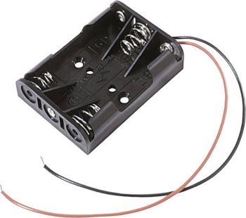 MPD BC3AAAW batériový držák 3x micro (AAA) kábel (d x š x v) 52 x 38 x 14 mm