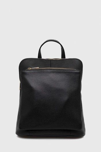 Kožený ruksak Answear Lab X limitovaná kolekcia SISTERHOOD dámsky, čierna farba, malý, jednofarebný