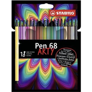 STABILO Pen 68, 18 ks, kartónové puzdro „ARTY“ (4006381547024)