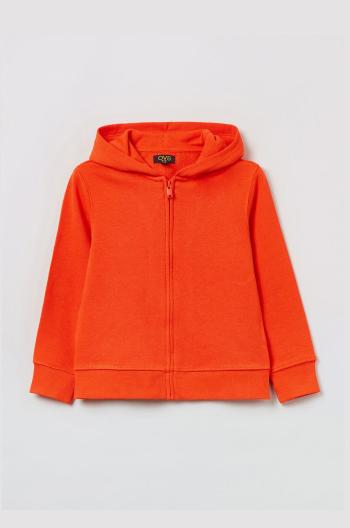 Detská mikina OVS oranžová farba, jednofarebná