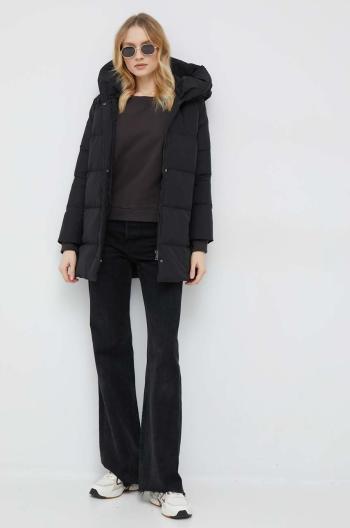 Páperová bunda Lauren Ralph Lauren dámska, čierna farba, prechodná,