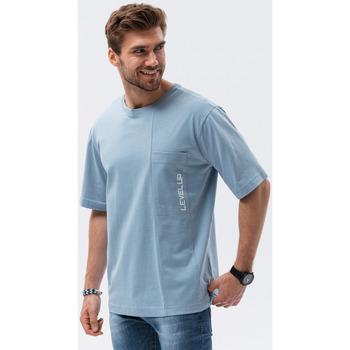 Ombre  Tričká a polokošele Pánske tričko OVERSIZE - nebesko modrá S1628  viacfarebny