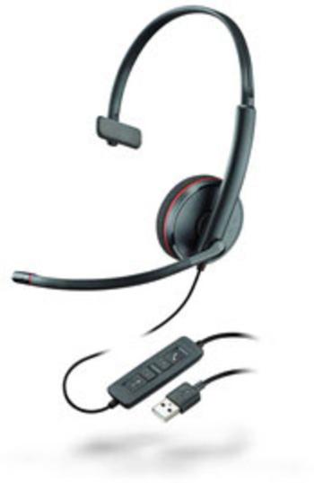 Plantronics Blackwire C3210 monaural USB telefónne headset s USB káblový na ušiach čierna