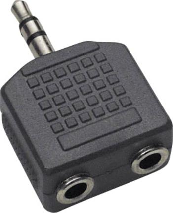 BKL Electronic 1102014 1102014 jack audio Y adaptér [1x jack zástrčka 3,5 mm - 2x jack zásuvka 3,5 mm] čierna
