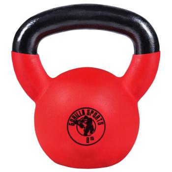 Gorilla Sports Kettlebell činka, pogumovaný povrch, 8 kg