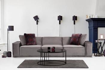 Sofahouse Dizajnová 3-miestna sedačka Valtina 300 cm sivá
