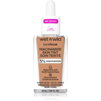 Wet n Wild Bare Focus Niacinamide Skin Tint ľahký hydratačný make-up odtieň Amber Beige 32 ml