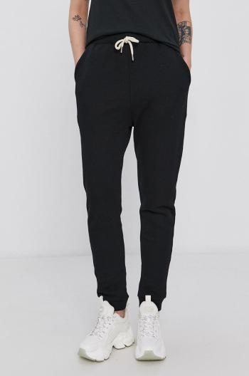 Nohavice John Frank dámske, čierna farba, jednofarebné