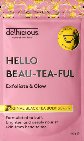 DELHICIOUS Black Tea Body Scrub Original 100 g