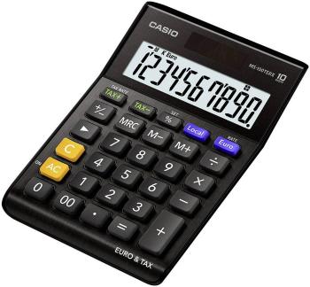 Casio MS-100TERII stolná kalkulačka čierna Displej (počet miest): 10 solárny pohon, na batérie (š x v x h) 103 x 29 x 14