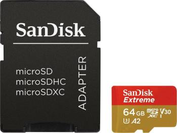 SanDisk Extreme® Action Cam pamäťová karta micro SDXC 64 GB Class 10, UHS-I, Class 3 UHS-I , v30 Video Speed Class výkon
