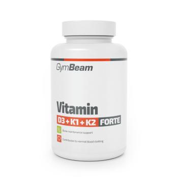 Vitamín D3+K1+K2 Forte - GymBeam, 120cps