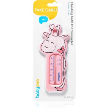 BabyOno Take Care Floating Bath Thermometer detský teplomer do kúpeľa Pink Giraffe 1 ks