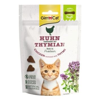 GIMCAT Soft Snacks kura s tymiánom maškrta pre mačky 60 g