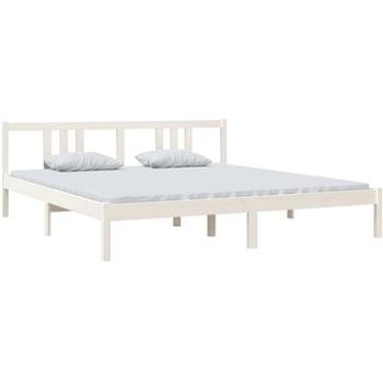 Rám postele biely masívne drevo 180 × 200 cm Super King, 814900