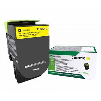 Lexmark originál toner 71B20Y0, yellow, 2300str., Lexmark CS417dn/CS317dn/ CX517dn/CX417de/CS517de/CX317dn, O