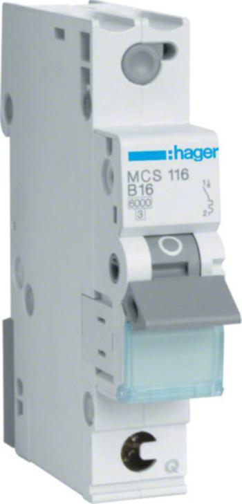 Hager MCS116 MCS116 elektrický istič 1fázový     16 A  230 V, 400 V