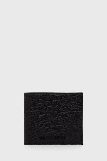 Kožená peňaženka Emporio Armani pánska, čierna farba