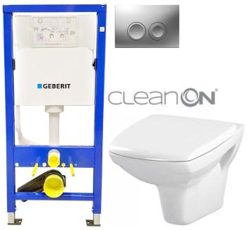 GEBERIT DuofixBasic s matným tlačidlom DELTA21 + WC CERSANIT CLEANON CARINA + SEDADLO 458.103.00.1 21MA CA1