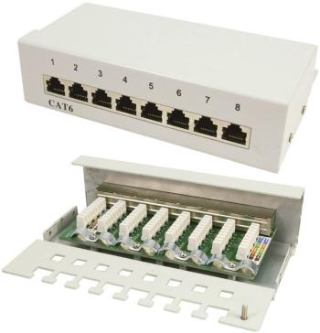 LogiLink NP0016A 8 portů sieťový Patchbox CAT 6 1 U
