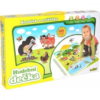 TEDDIES ELEKTRONICKA HRACIA PODLOZKA KRTKO A ZVIERATKA 42X61CM V KRABICI /49170924/