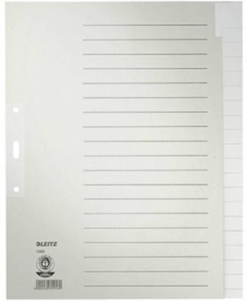 Leitz 1220 register DIN A4, nadmerná šírka prázdna bezdřevý papír sivá 20 kariet  12200085
