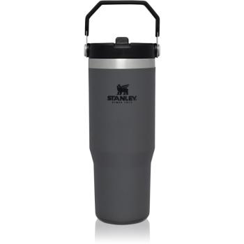 Stanley IceFlow™ Flip Straw Tumbler fľaša na vodu z nehrdzavejúcej ocele Charcoal 890 ml