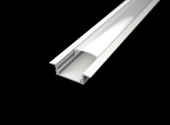 LED Solution Vstavaný profil pre LED pásiky V1 biely varianty: Profil + Nacvakávací čirý kryt 1m