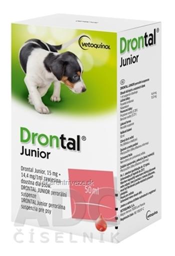 Drontal Junior perorálna suspenzia pre psy 1x50 ml