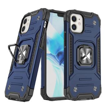 MG Ring Armor plastový kryt na iPhone 14, modrý
