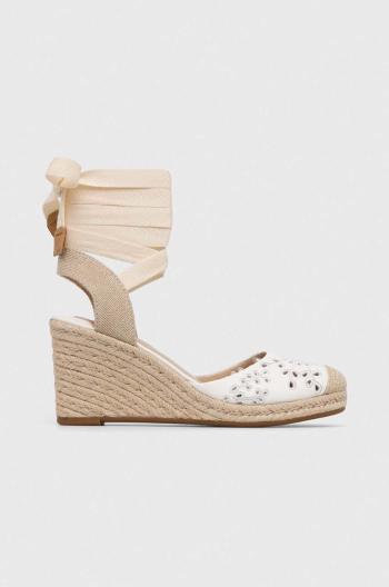 Espadrilky Lauren Ralph Lauren Paislee Eylt dámske, biela farba, na kline, 802896868003