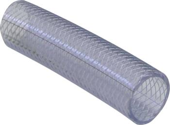 TOOLCRAFT PVC.Gewebeschlauch 538884 19.2 mm 3/4 Zoll metrový tovar priehľadná hadica s opletom