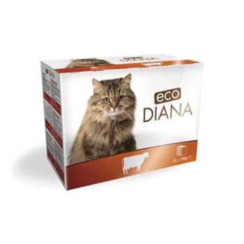 Eco Diana cat kapsičky hovädzie kúsky v omáčke 12× 100 g (3428460054000)