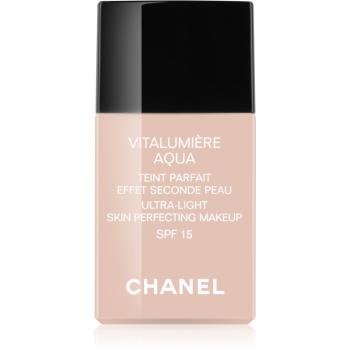 Chanel Vitalumière Aqua ultra ľahký make-up pre žiarivý vzhľad pleti odtieň 50 Beige SPF 15 30 ml